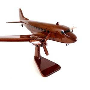 Douglas DC-3 / C-47 Mahagoni Holz Tischmodell