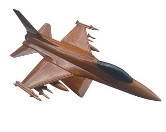 F-16 ( F16 ) Falcon Mahogany wood Airplane model