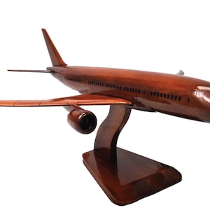 B-787 Mahogany Wood Desktop Airplane Model