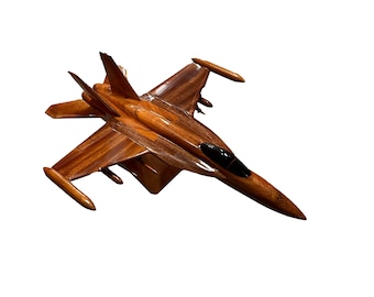 F18 Hornet Mahogany wood Airplane model