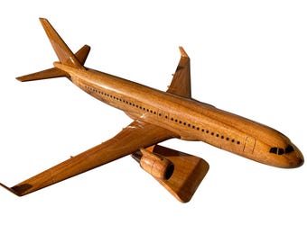 Airbus 320 Mahogany wood airplane model