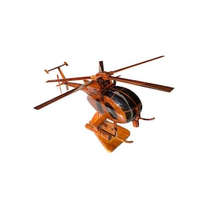 AH6 Weapons Mahogany wood helicopter model