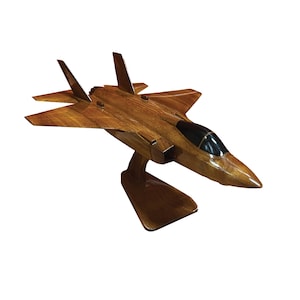 F35 Joint Strike Fighter Mahogany wood Airplane model