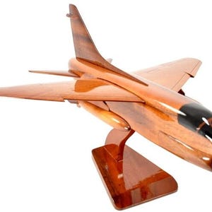 A-7 Corsair Mahogany Wood Desktop Airplane Model