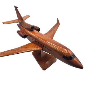 Falcon 7X Mahogany wood Airplane model