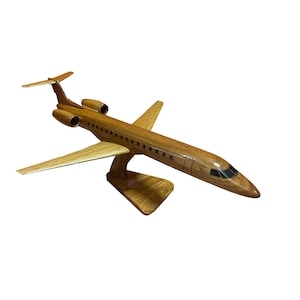 Embraer 145 Mahogany wood Airplane model
