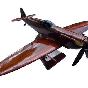Spitfire ( Small version) Mahogany wood Airplane model