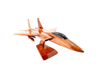 Modelo de avión de escritorio de madera de águila F-15 (F15)