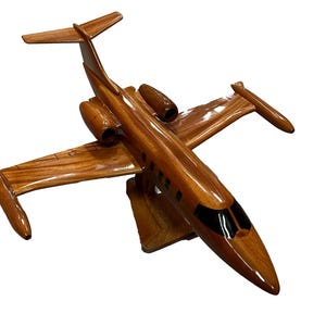 Lear 35 Mahogany wood Airplane model