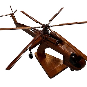 CH54 Tarhe Mahogany wood Helicopter model