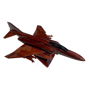 F4 Phantom Mahogany wood Airplane model