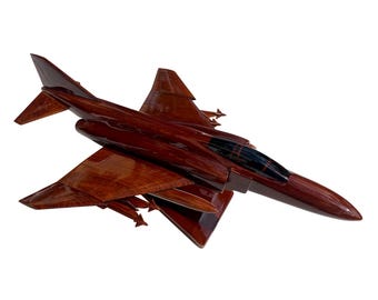 F4 Phantom Mahogany wood Airplane model