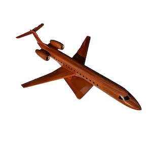 Embraer 145 ERJ-145 (ERJ145) Modello di aereo in legno di mogano