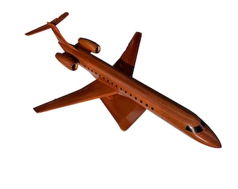 Embraer 145 ERJ-145 (ERJ145) Modelo de avión de madera de caoba