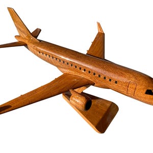 ERJ175 Mahogany wood Airplane model