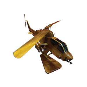 AH1G Cobra Mahogany wood Helicopter model