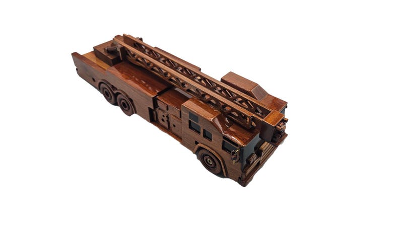 Firetruck Wood Stool