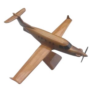 PC12 Pilatus Mahogany wood Airplane model