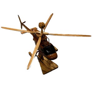 OH58 Kiowa Mahogany wood Helicopter model