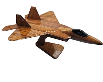 F22 Raptor Mahogany wood Airplane model