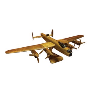 Lancaster Mahogany wood Airplane model