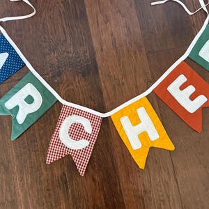 Personalized NAME ONLY Banner - Custom Fabric Garland for Kids Birthday Party - Reusable Nursery or Party Decor