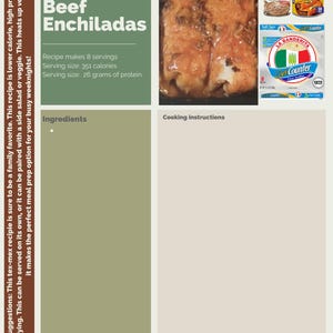 Fiche recette facile d'enchiladas au bœuf pour perdre du poids