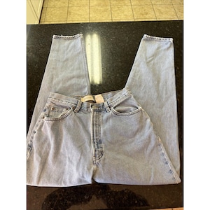 Jeans Gap vintage de corte inverso estilo años 90, Y2K, cintura alta cónica, talla 12R, estilo mom jeans, color azul vaquero.