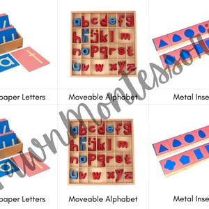 Montessori Materials Nomenclature Three Part Cards Environment Labels