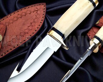 Handmade D2 Steel Hunting Skinner Knife for Camping & Outdoor Use