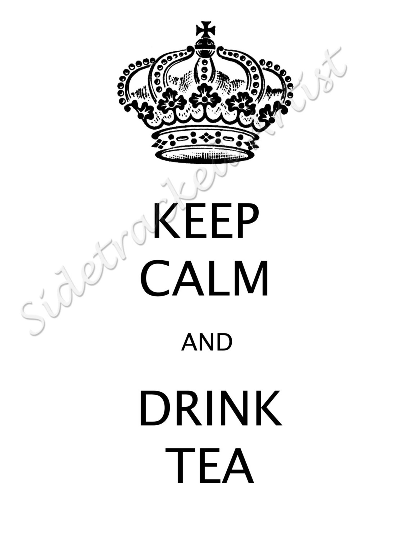 Keep Calm and DRINK TEA Printable Digital Image INSTANT | Etsy