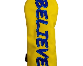 Geborduurde "Believe" golfclubheadcover