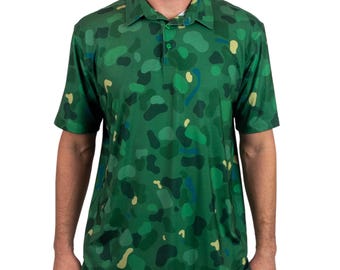 Groen camouflagepolo