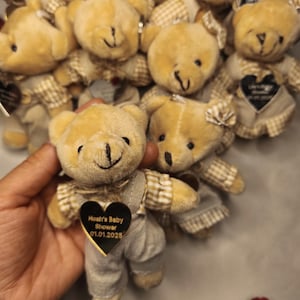 Teddy Bear Favor, Baby Shower Favors, Animal Shaped Favor, Baptism Gift, We Can Bearly Wait, Party Favors, Baby Shower Favors For Guest