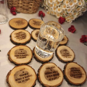 Wedding Favors for Guests in Bulk Wedding Coaster Favors, Wedding Coasters Wood Personalized, Wedding favors, Wedding Gift Coasters, Baby