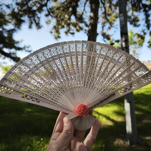 Personalized Fans for Wedding Program/Wedding Favors in Bulk/Wedding Folding Fans/Rustic Favor Fan/Beach Party Favor/Bridal Shower Party Fan