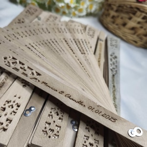 Personalized Wedding Fan Favors/Wedding Folding Fans/Wedding Ceremony Fans/Rustic Favor Hand Fan/Ceremony Favor for Guest/Custom Party Fans
