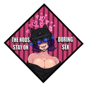 Sticker militaire airsoft The Nods Stay On anime girl