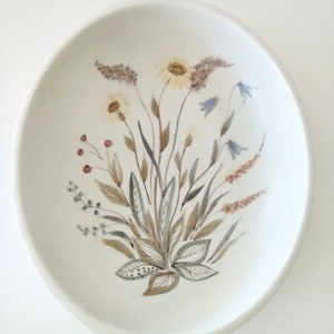 Vintage Rörstrand Sweden Lars Thoren Floral Serving Bowl
