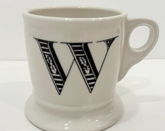 Vintage Anthropology Initial W Mug 12oz