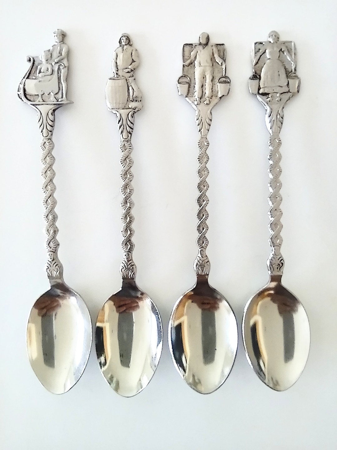 Set of 4 Vintage Souvenir Spoons Made in Holland Etsy