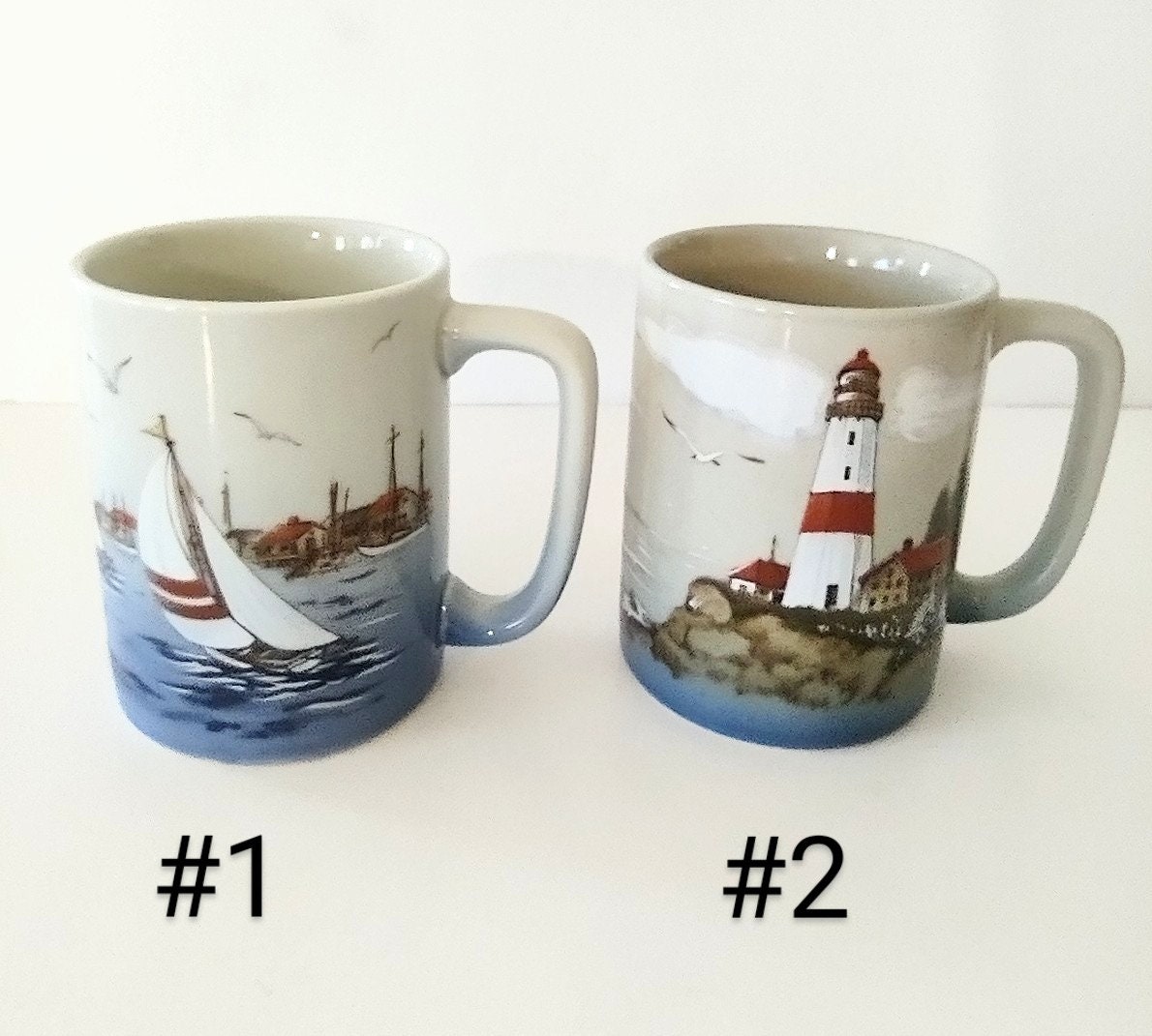 Vintage Boat Mug No Spill Ceramic Blue Coffee Cup Sailing Mug Sloop Ketch  Yawl Schooner Lake Beach Ocean Kitchen Decor Russ Berrie & Co. – Schooner  Chandlery