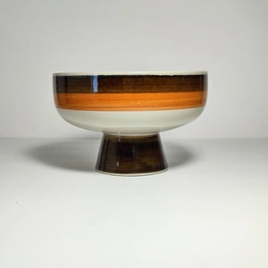 Vintage Retro 1970 Rörstrand Annika Pedestal Bowl Made in Sweden