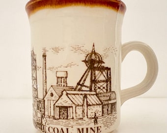 Vintage Bilton’s Coal Mine embossed Mug made in England