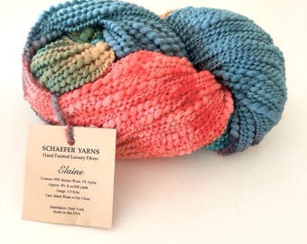 Schaefer Yarns Elaine Hand Painted Merino Wool Yarn (8 oz/300 yds) – Multicolor Bulky Fibers