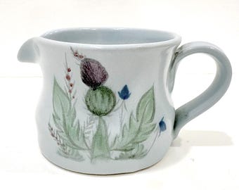 Vintage Buchan Portobello Scotland Thistle Stoneware Creamer