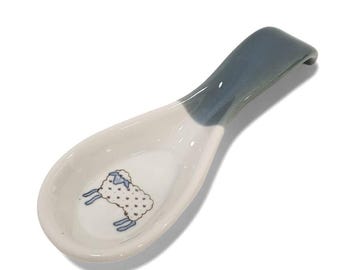 Vintage Otagiri Country Lamb Sheep Spoon Rest