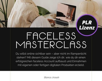 PLR Faceless Masterclass – Editable eBook for a profitable online business with digital products & passive income