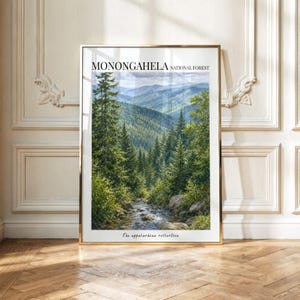Monongahela National Forest Print | Monongahela WV Wall Art | Allegheny Mountains Home Decor | Appalachian Travel Poster | Digital Art
