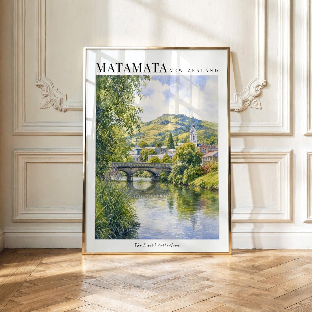 Matamata New Zealand Print Hobbiton Movie Set Wall Art Waikato 